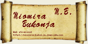 Miomira Bukonja vizit kartica